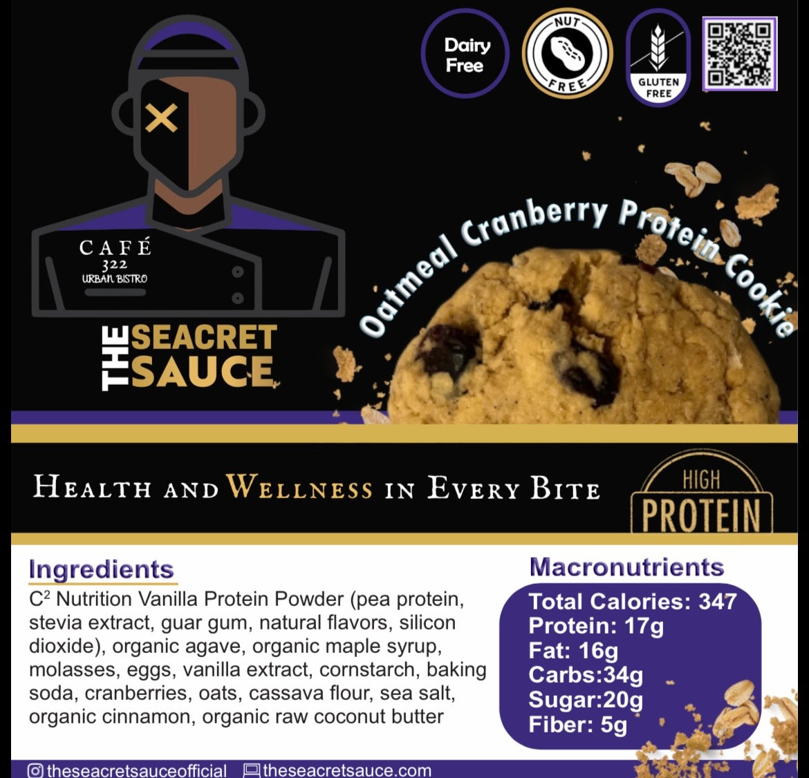 PROTEIN COOKIE: Oatmeal Cranberry